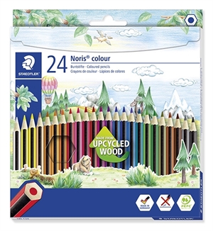 Staedtler Crayon de couleur Noris Upcycled Wood assorti (24)